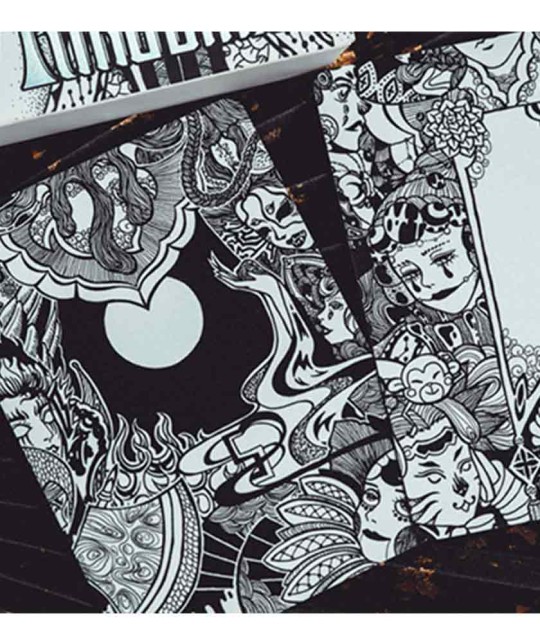 Twelve Imperial Symbols Playing Cards - Monochrome  by KING STAR
