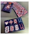 Sumi Kitsune Myth Maker Blue Red Craft Letterpressed Tuck Carti de Joc