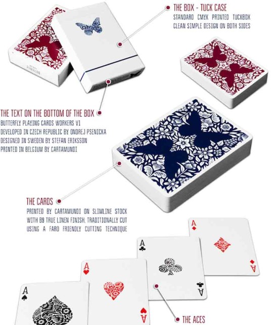 Butterfly Playing Cards Workers Edition Blue