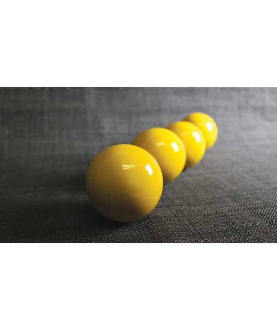Wooden Billiard Balls 4.5 cm Yellow by Classic Collections