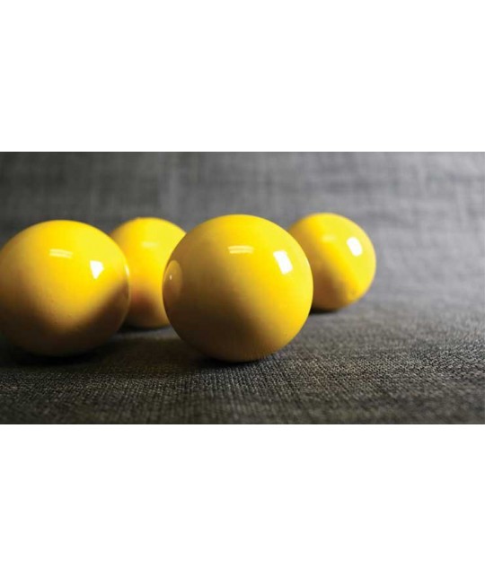 Wooden Billiard Balls 5 cm Yellow by Classic Collections