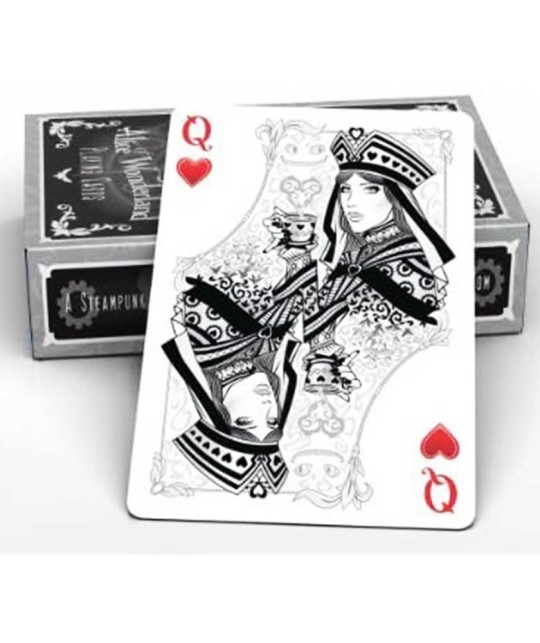 Alice of Wonderland Silver Playing Cards