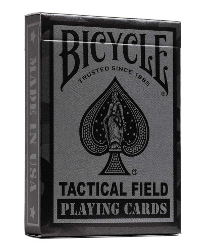 Bicycle Tactical Field Black Carti de Joc
