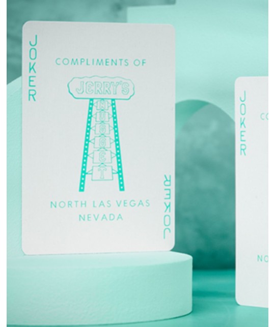 Jerrys Nugget Monotone Tiffany Blue Playing Cards