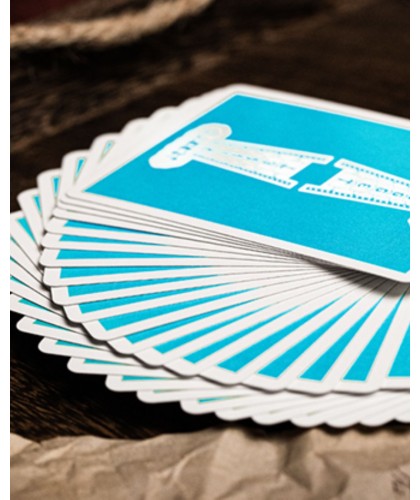 Jerrys Nugget Icey Blue Marked Monotone Playing Cards
