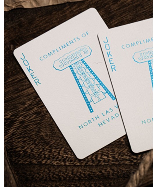 Jerrys Nugget Icey Blue Marked Monotone Playing Cards