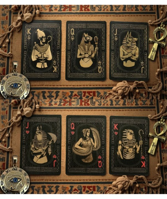 Egypt Mythology Black Edition Green Nile Playing Cards