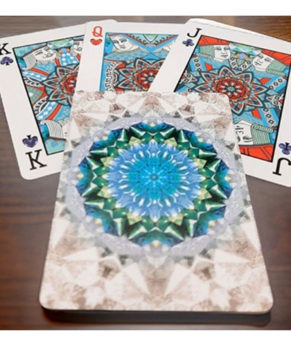 Bicycle Kaleidoscope Blue Playing Cards