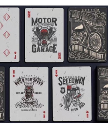Custom Motorcycles Playing Cards