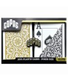 Set 2 Pachete Copag 1546 100% Plastic Black Gold
