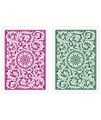 Set 2 Pachete Copag 1546 100% Plastic Green Burgundy