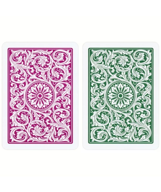 Set 2 Pachete Copag 1546 100% Plastic Green Burgundy