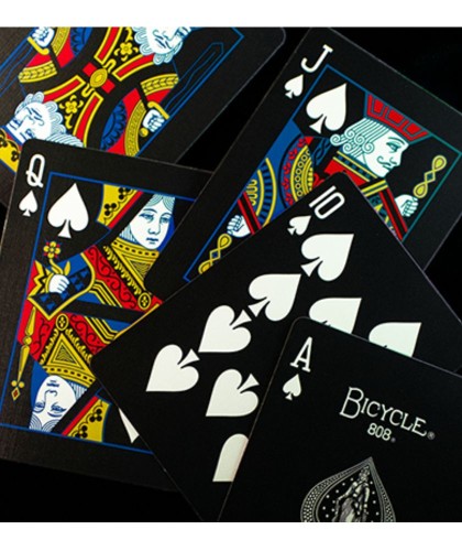 Cărți de joc Bicycle Reverse cu fețe negre și simboluri albe