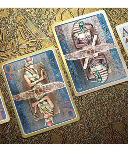 Queen și King Egypt Mythology Sapphire – zei egipteni cu ramă aurie