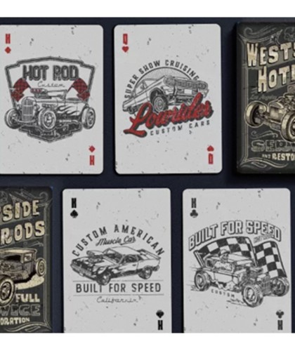 Westside Hotrods Playing Cards – cărți cu ilustrații hot rod
