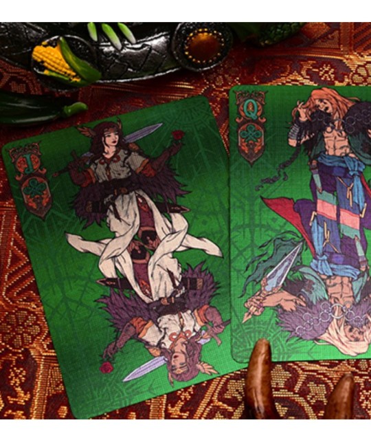 Regele și regina – ilustrații nordice detaliate Yggdrasil Playing Cards