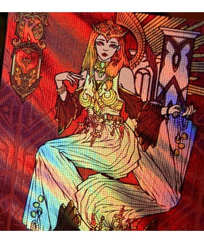 Textură holo pe cartonaș – personaj feminin mitologic