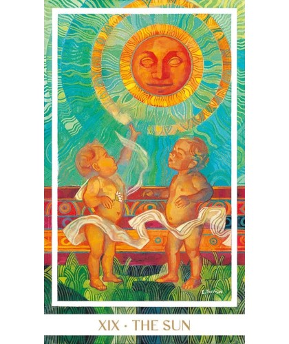 Crystal Tarot – The Sun – arcana majoră colorată