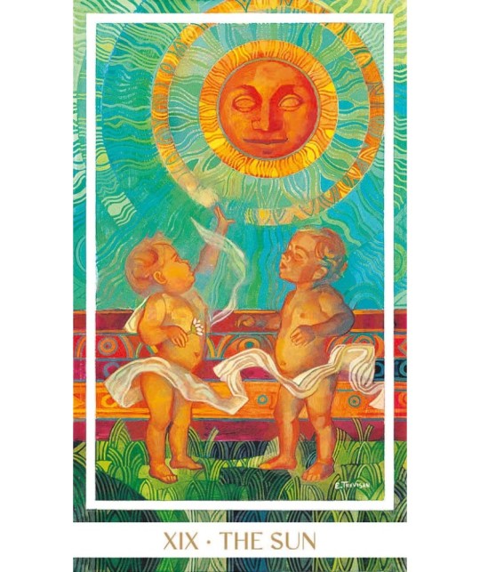 Crystal Tarot – The Sun – arcana majoră colorată