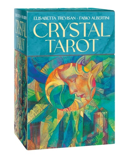 Crystal Tarot – Arcana Strength – ilustrație în stil vitraliu
