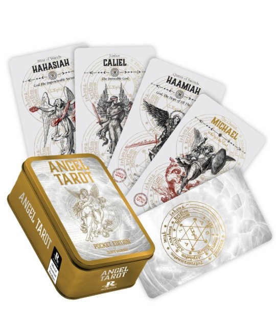 Angel Tarot Pocket Edition – cutia metalică a setului