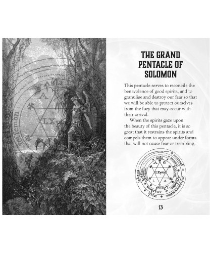 Angel Tarot – pagină din ghid, The Grand Pentacle of Solomon