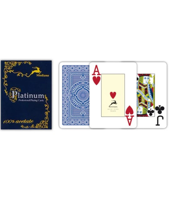 deck Modiano Platinum Acetate Blue – cărți profesionale poker