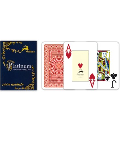 Modiano Ramino Acetate Playing Cards – Red Face Cards