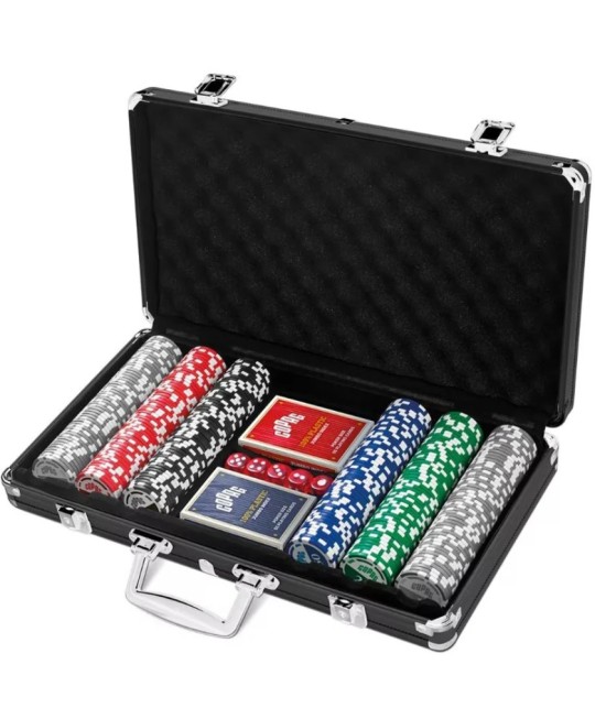 Copag Poker Set Dark Aluminum 300 cu 300 jetoane și cărți Copag