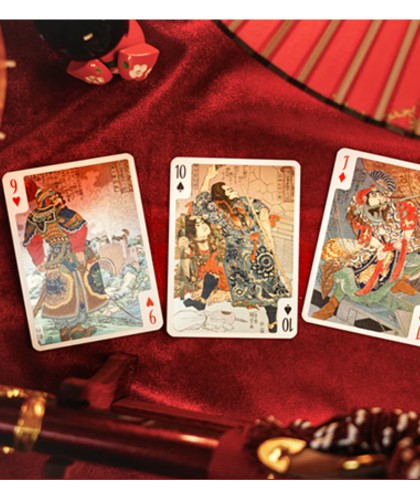 Kuniyoshi Special Edition Playing Cards – detaliu ilustrație holo-foil inspirată din Kuniyoshi