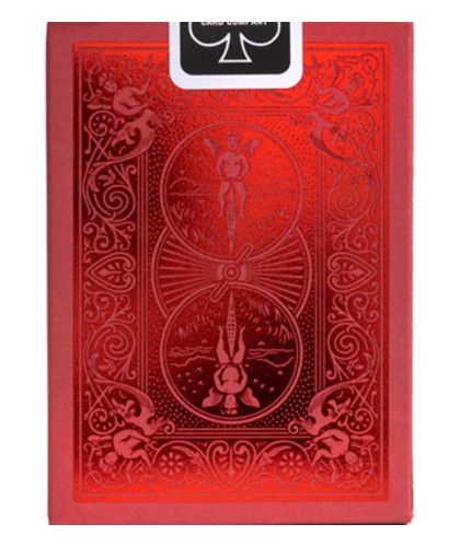 Bicycle Metalluxe Red Playing Cards – design spate cu finisaj metalic roșu