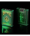 Bicycle Metalluxe Green Playing Cards – cărți față cu design clasic Bicycle
