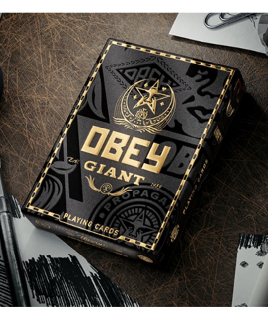 Obey Gold Edition Playing Cards cutie premium folio auriu theory11