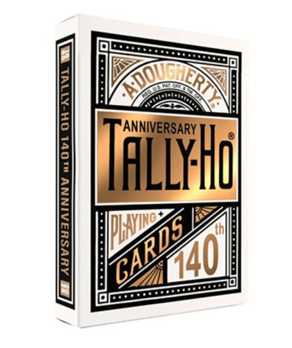 Tally Ho 140th Anniversary Metaluxe Playing Cards cutie aniversară aurie