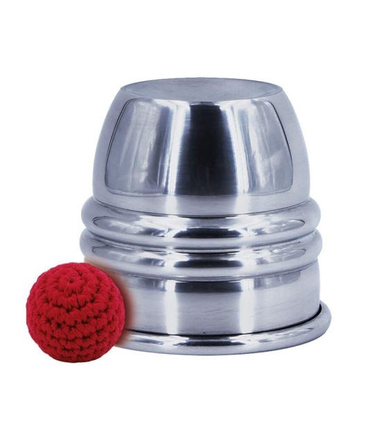 Chop Cup din aluminiu pentru magie close-up cu bilă
