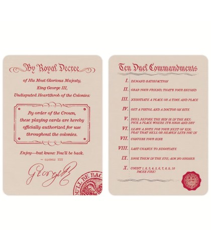 Hamilton Playing Cards Theory11 personaje musical