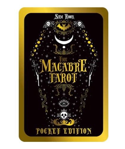 Rockpool Macabre Tarot Pocket Edition – cărți tarot originale în cutie metalică, design artistic simbolic
