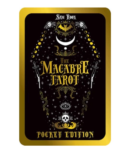 Rockpool Macabre Tarot Pocket Edition – cărți tarot originale în cutie metalică, design artistic simbolic