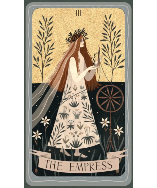 Carte tarot The Empress ilustrată în The Green Codex Tarot