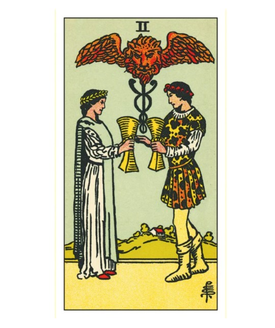 RWS Tarot Two of Cups – simbolism Rider Waite