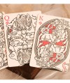 Cărți de curte din pachetul Mythic Divide Fury of Light Playing Cards, cu ilustrații mitologice personalizate