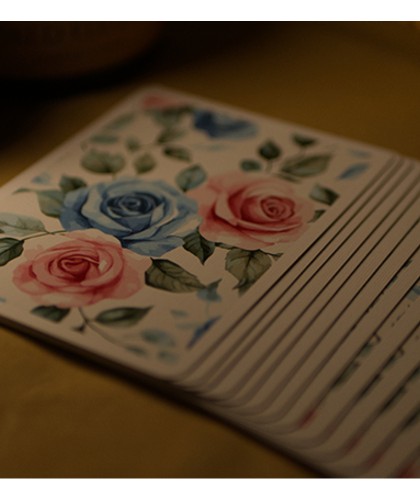 Floral playing card from Flower Deck Roses featuring rose illustration