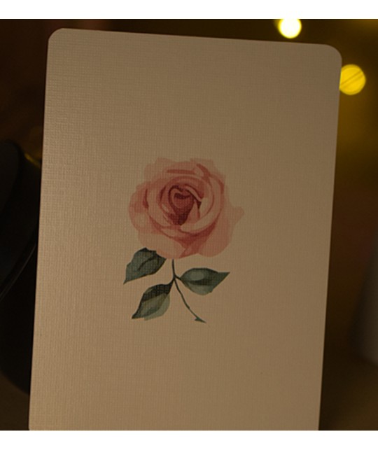 Floral playing card from Flower Deck Roses featuring rose illustration