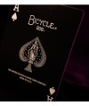 Cărți Joker din pachetul Bicycle Reverse Pink Playing Cards, cu ilustrație clasică pe fundal negru