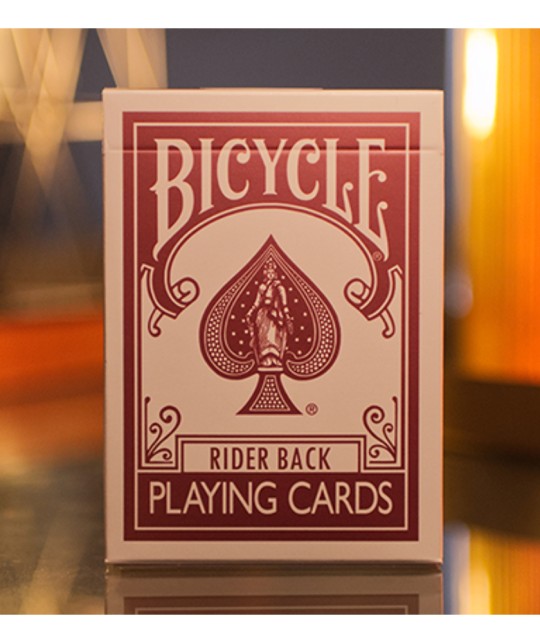 Bicycle Metallic Ruby Playing Cards – cutie față cu finisaj metalic roșu