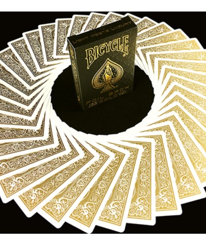 bicycle metalluxe gold playing cards evantai carti folie aurie