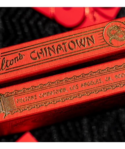 fultons chinatown v2 playing cards cutie detalii emboss auriu