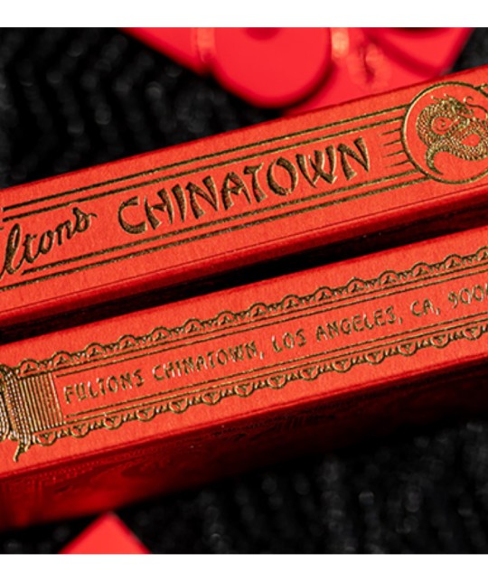 fultons chinatown v2 playing cards cutie detalii emboss auriu