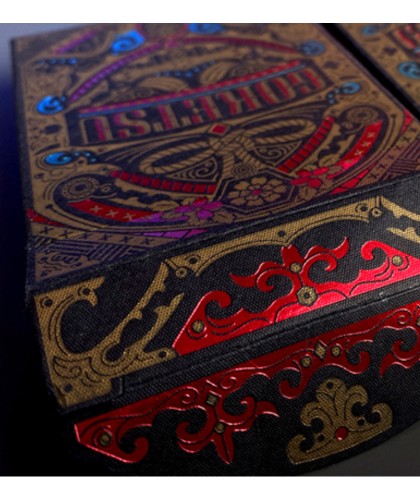 goketsu craft playing cards carti figurate samurai ilustratii detaliate