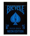 Bicycle Cool Blue Neon Rider Back Playing Cards Cutie